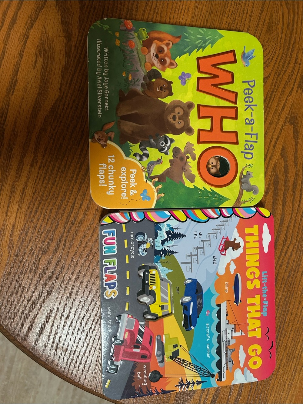 Peek-a-Flap WHO & Things That Go - Colorful Kids Board Book Set